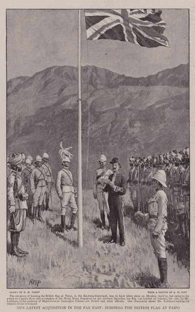 Our Latest Acquisition in the Far East, hoisting the British Flag at Taipo by Henry Marriott Paget